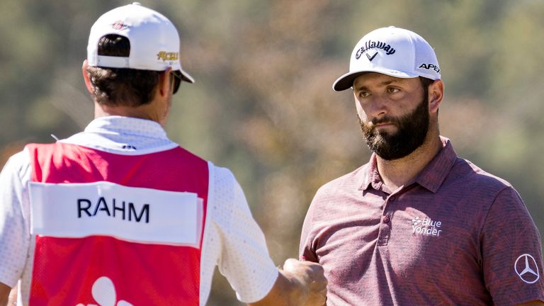 Jon Rahm mixed four birdies with two bogeys in a two-under 69