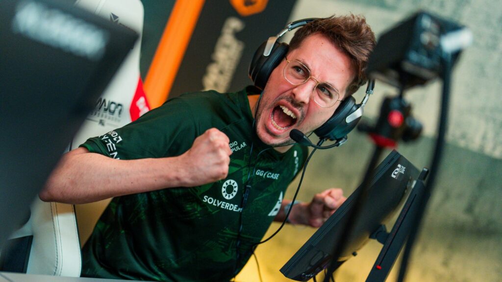 Ricardo "rmn" Oliveira of SAW celebrates during the opening stage of PGL CS2 Major Copenhagen 2024